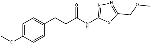 N-[5-(methoxymethyl)-1,3,4-thiadiazol-2-yl]-3-(4-methoxyphenyl)propanamide Struktur