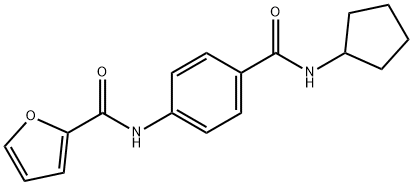 N-[4-(cyclopentylcarbamoyl)phenyl]furan-2-carboxamide Struktur