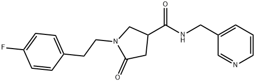 1-[2-(4-fluorophenyl)ethyl]-5-oxo-N-(pyridin-3-ylmethyl)pyrrolidine-3-carboxamide Struktur