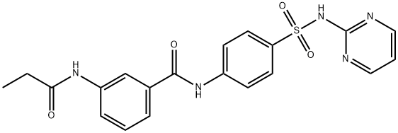 3-(propanoylamino)-N-[4-(pyrimidin-2-ylsulfamoyl)phenyl]benzamide Struktur