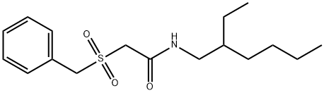 2-benzylsulfonyl-N-(2-ethylhexyl)acetamide Struktur