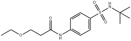 N-[4-(tert-butylsulfamoyl)phenyl]-3-ethoxypropanamide Struktur