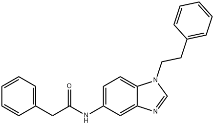 2-phenyl-N-[1-(2-phenylethyl)benzimidazol-5-yl]acetamide Struktur