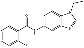 N-(1-ethylbenzimidazol-5-yl)-2-fluorobenzamide Struktur