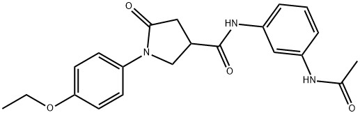 N-(3-acetamidophenyl)-1-(4-ethoxyphenyl)-5-oxopyrrolidine-3-carboxamide Struktur