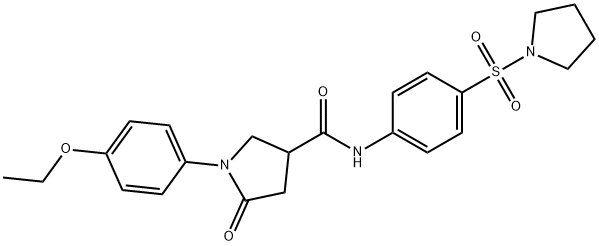 1-(4-ethoxyphenyl)-5-oxo-N-(4-pyrrolidin-1-ylsulfonylphenyl)pyrrolidine-3-carboxamide Struktur