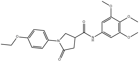 1-(4-ethoxyphenyl)-5-oxo-N-(3,4,5-trimethoxyphenyl)pyrrolidine-3-carboxamide Struktur