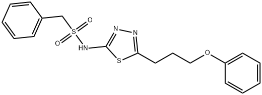 N-[5-(3-phenoxypropyl)-1,3,4-thiadiazol-2-yl]-1-phenylmethanesulfonamide Struktur