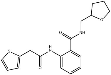 N-(oxolan-2-ylmethyl)-2-[(2-thiophen-2-ylacetyl)amino]benzamide Struktur