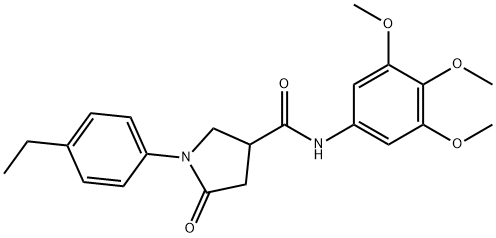 1-(4-ethylphenyl)-5-oxo-N-(3,4,5-trimethoxyphenyl)pyrrolidine-3-carboxamide Struktur