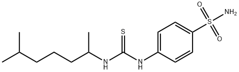 1-(6-methylheptan-2-yl)-3-(4-sulfamoylphenyl)thiourea Struktur