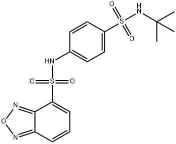 N-[4-(tert-butylsulfamoyl)phenyl]-2,1,3-benzoxadiazole-4-sulfonamide Struktur