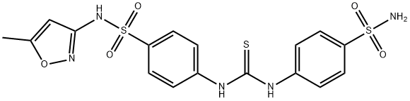 1-[4-[(5-methyl-1,2-oxazol-3-yl)sulfamoyl]phenyl]-3-(4-sulfamoylphenyl)thiourea Struktur