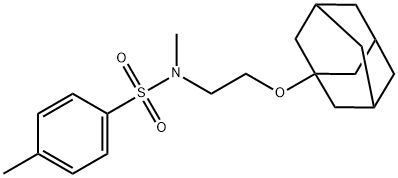 N-[2-(1-adamantyloxy)ethyl]-N,4-dimethylbenzenesulfonamide Struktur