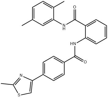 N-(2,5-dimethylphenyl)-2-[[4-(2-methyl-1,3-thiazol-4-yl)benzoyl]amino]benzamide Struktur