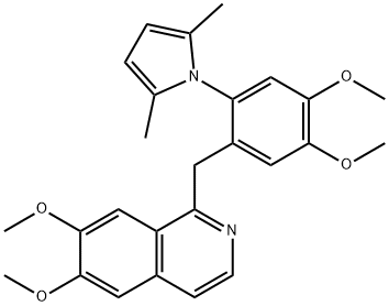 1-[[2-(2,5-dimethylpyrrol-1-yl)-4,5-dimethoxyphenyl]methyl]-6,7-dimethoxyisoquinoline Struktur