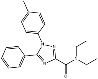 N,N-diethyl-1-(4-methylphenyl)-5-phenyl-1,2,4-triazole-3-carboxamide Struktur