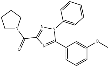 [5-(3-methoxyphenyl)-1-phenyl-1,2,4-triazol-3-yl]-pyrrolidin-1-ylmethanone Struktur