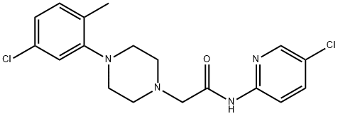 2-[4-(5-chloro-2-methylphenyl)piperazin-1-yl]-N-(5-chloropyridin-2-yl)acetamide Struktur