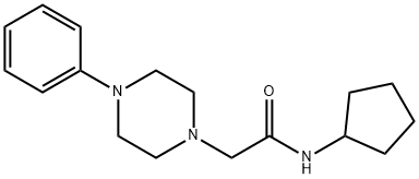 N-cyclopentyl-2-(4-phenylpiperazin-1-yl)acetamide Struktur