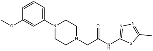 2-[4-(3-methoxyphenyl)piperazin-1-yl]-N-(5-methyl-1,3,4-thiadiazol-2-yl)acetamide Struktur