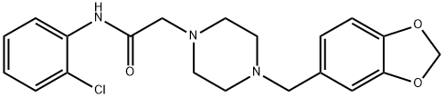 2-[4-(1,3-benzodioxol-5-ylmethyl)piperazin-1-yl]-N-(2-chlorophenyl)acetamide Struktur