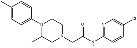 N-(5-chloropyridin-2-yl)-2-[3-methyl-4-(4-methylphenyl)piperazin-1-yl]acetamide Struktur