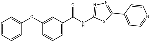 3-phenoxy-N-(5-pyridin-4-yl-1,3,4-thiadiazol-2-yl)benzamide Struktur