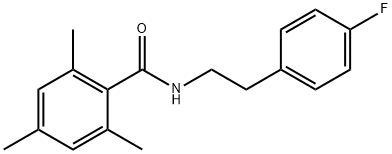 N-[2-(4-fluorophenyl)ethyl]-2,4,6-trimethylbenzamide Struktur