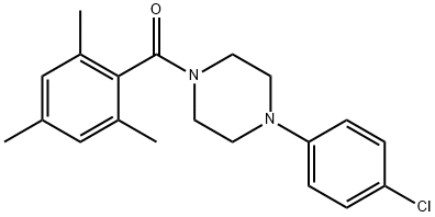 [4-(4-chlorophenyl)piperazin-1-yl]-(2,4,6-trimethylphenyl)methanone Struktur