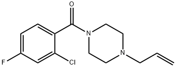 (2-chloro-4-fluorophenyl)-(4-prop-2-enylpiperazin-1-yl)methanone Struktur