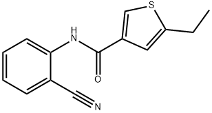 N-(2-cyanophenyl)-5-ethylthiophene-3-carboxamide Struktur