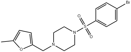 1-(4-bromophenyl)sulfonyl-4-[(5-methylfuran-2-yl)methyl]piperazine Struktur