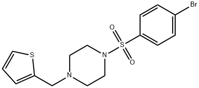 1-(4-bromophenyl)sulfonyl-4-(thiophen-2-ylmethyl)piperazine Struktur