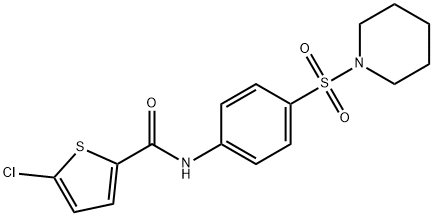 5-chloro-N-(4-piperidin-1-ylsulfonylphenyl)thiophene-2-carboxamide Struktur