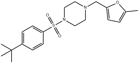 1-(4-tert-butylphenyl)sulfonyl-4-[(5-methylfuran-2-yl)methyl]piperazine Struktur