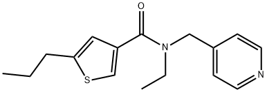 N-ethyl-5-propyl-N-(pyridin-4-ylmethyl)thiophene-3-carboxamide Struktur