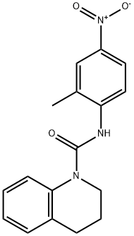 N-(2-methyl-4-nitrophenyl)-3,4-dihydro-2H-quinoline-1-carboxamide Struktur