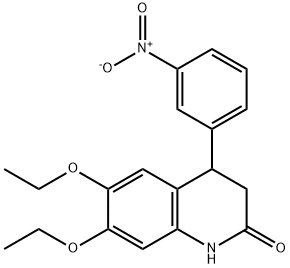 6,7-diethoxy-4-(3-nitrophenyl)-3,4-dihydro-1H-quinolin-2-one Struktur