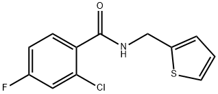 2-chloro-4-fluoro-N-(thiophen-2-ylmethyl)benzamide Struktur