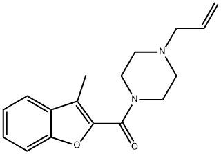 (3-methyl-1-benzofuran-2-yl)-(4-prop-2-enylpiperazin-1-yl)methanone Struktur