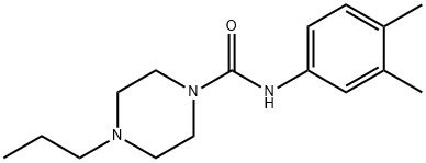 N-(3,4-dimethylphenyl)-4-propylpiperazine-1-carboxamide Struktur