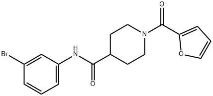 N-(3-bromophenyl)-1-(furan-2-carbonyl)piperidine-4-carboxamide Struktur