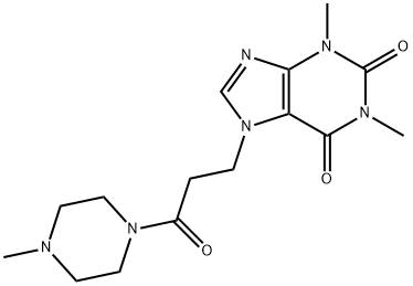 1,3-dimethyl-7-[3-(4-methylpiperazin-1-yl)-3-oxopropyl]purine-2,6-dione Struktur