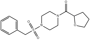 (4-benzylsulfonylpiperazin-1-yl)-(oxolan-2-yl)methanone Struktur