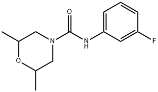 N-(3-fluorophenyl)-2,6-dimethylmorpholine-4-carboxamide Struktur