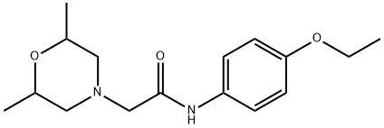 2-(2,6-dimethylmorpholin-4-yl)-N-(4-ethoxyphenyl)acetamide Struktur