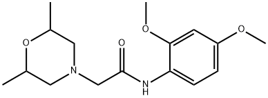 N-(2,4-dimethoxyphenyl)-2-(2,6-dimethylmorpholin-4-yl)acetamide Struktur