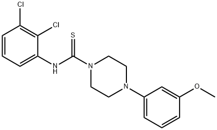 N-(2,3-dichlorophenyl)-4-(3-methoxyphenyl)piperazine-1-carbothioamide Struktur