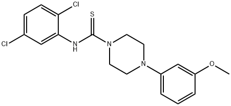 N-(2,5-dichlorophenyl)-4-(3-methoxyphenyl)piperazine-1-carbothioamide Struktur